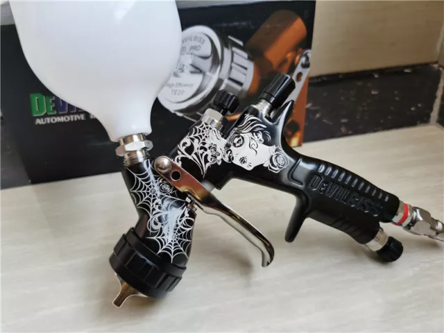 DeVilbiss TE20 GTI PRO Pistolet à peinture à alimentation par gravité en cuivre