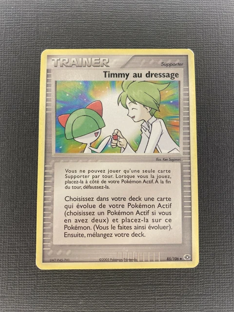 Carte Pokémon Timmy au dressage 85/106 – Unco – Bloc EX Emeraude – VF – BE