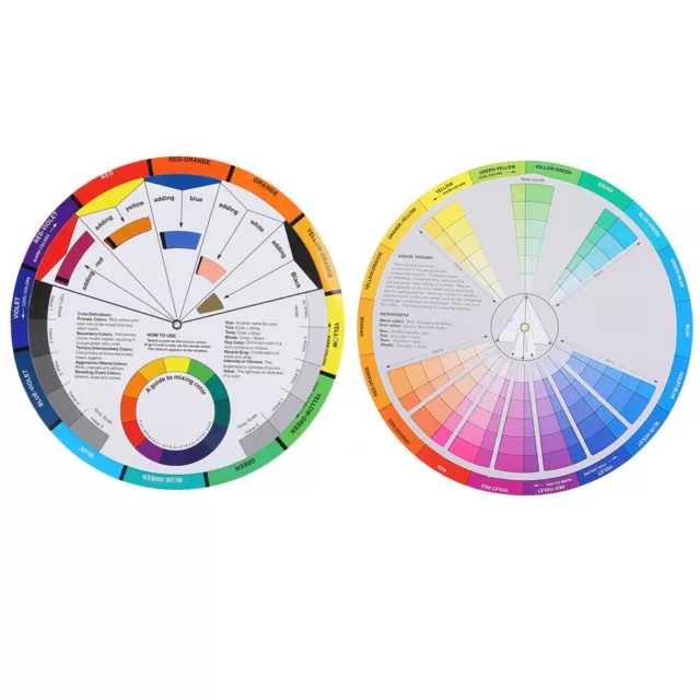 2pcs Tattoo Color Wheel Pigment Color Wheel Mixing Guide Tattoo Accessory NIU