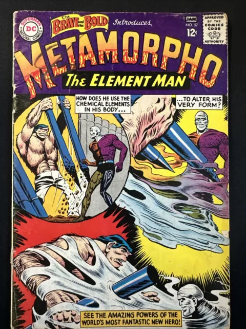 Brave And The Bold #57 Metamorpho DC Comics Silver Age Comics 1st Print Good *A4