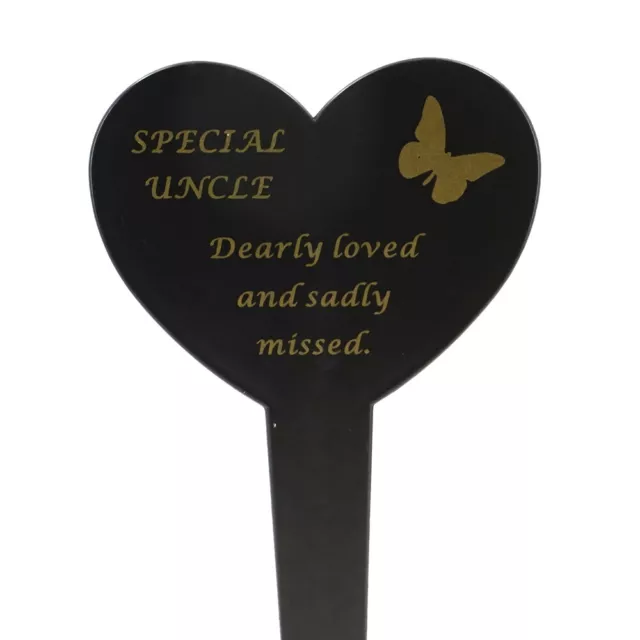 Special Uncle Memorial Heart Remembrance Verse Ground Stake