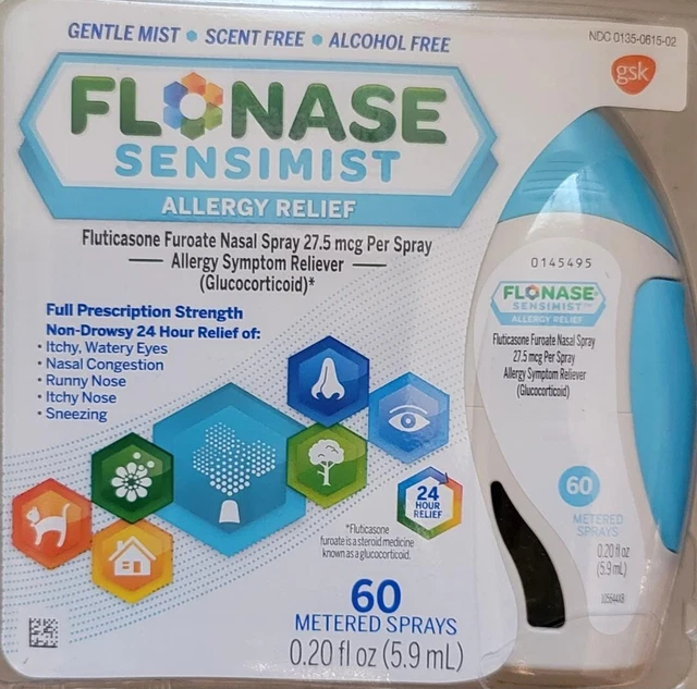 NEWLOT OF 3FLONASE Sensimist Allergy Relief Nasal Spray 60 Sprays