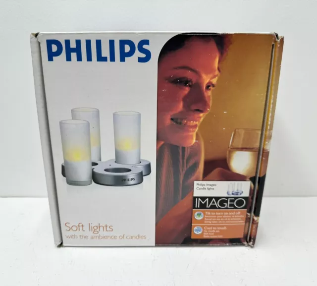 Philips Imageo Rechargeable Candle Lights (set of 3) with Induction Charger Base