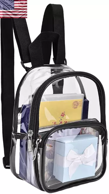 Clear Backpack Cute Stadium Approved Transparent Mini Backpack For Women Pack $