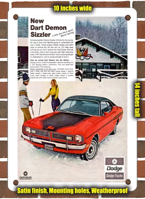 METAL SIGN - 1971 Dodge Dart Demon Sizzler - 10x14 Inches