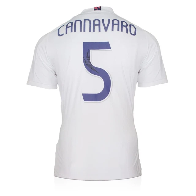 Maillot Real Madrid Domicile 2008-2009 Cannavaro #5 Manches Longues - Neuf Avec étiquettes