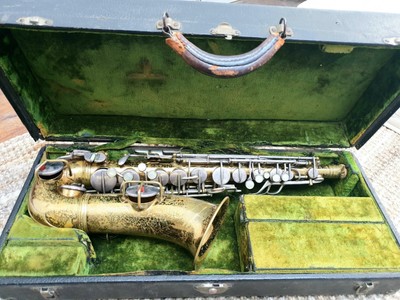 STENCIL CONN NEW WONDER 2 FIN ANNÉES 20 SAXOPHONE SOPRANO PEERLESS AMERICAN 
