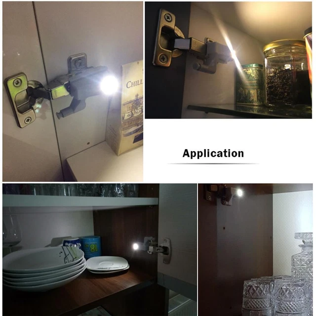 Led inner hinge lamp 3 led touch sensor cabinet wardrobe night light