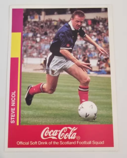 Steve Nicol Scotland Football Card Coca-Cola Merlin #7