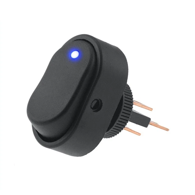 10Pcs Asw 20D Auto Barca Rocker Interruttore 30A 12V Luce LED Rosso Verde Blu
