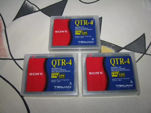 Datenbänder Sony QTR- 4  8,0 GB Mini Data Cartridge Sony Datenkassetten; TRAVAN
