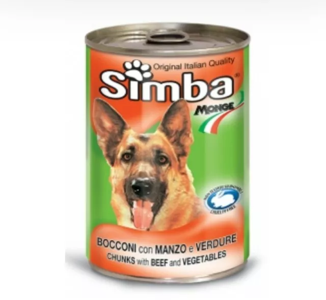 12 scatolette MONGE ALIMENTO CIBO BOCCONCINI PER CANI CANE UMIDO 1230gr   MANZO