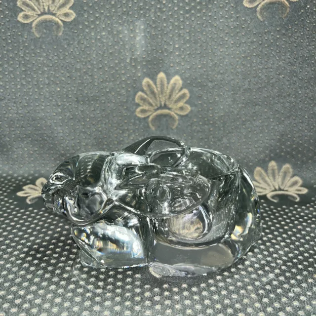 Vintage Indiana Glass 5" Bunny Rabbit Clear Glass Tealight Votive Candle Holder