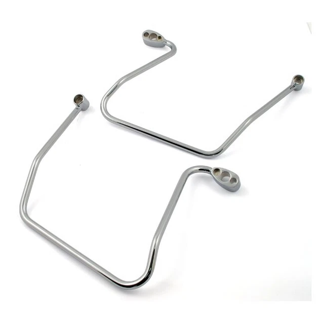2006-2017 HARLEY FXD DYNA MODELS : Chrome Saddlebag Support Brackets Kit: 517786