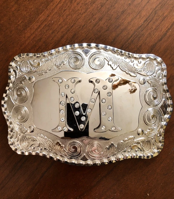 BIG WESTERN INITIAL Letter “M” Name Alphabet Monogram Unisex Men’s Belt