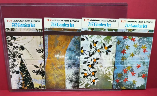 Japan Airlines 747 Garden Jet 4 different Match Covers