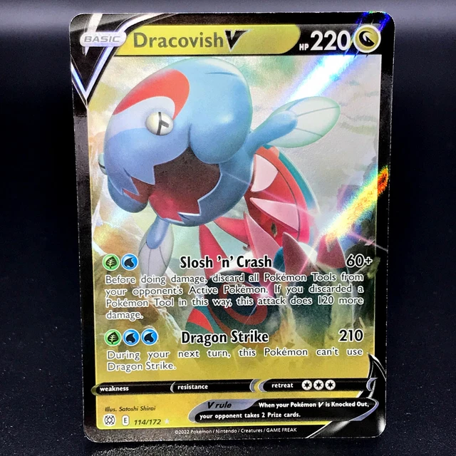 Dracovish V - SWSH Brilliant Stars 114/172 - Half-Art Rare Pokemon Card