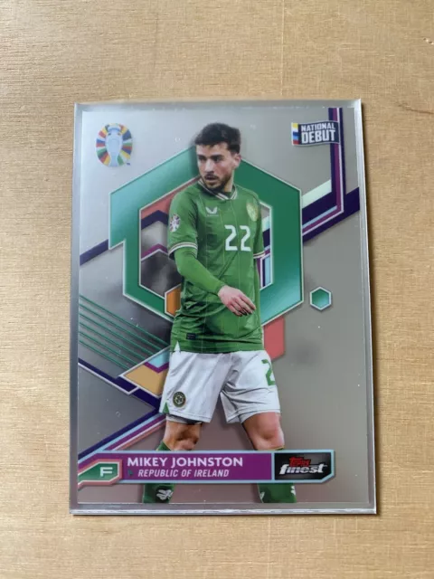 2023 Topps Finest Road To UEFA EURO 2024, Base Cards - Mikey Johnston