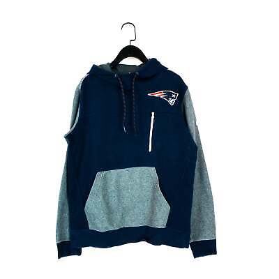 Nike NFL New England Patriots Blue & Grey Marl Logo Pullover Hoodie - Size M
