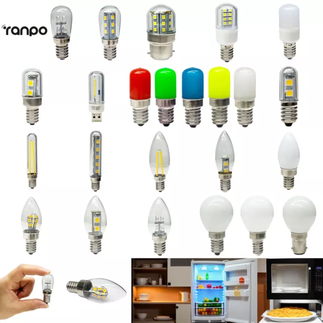 Mini LED Ampoule E12 E14 E17 B22 SMD Filament Frigo Four Micro-Ondes Lampe