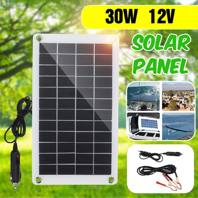 30W 12V USB Panneau Solaire Chargeur de Batterie Kit Bateau Voiture Moto