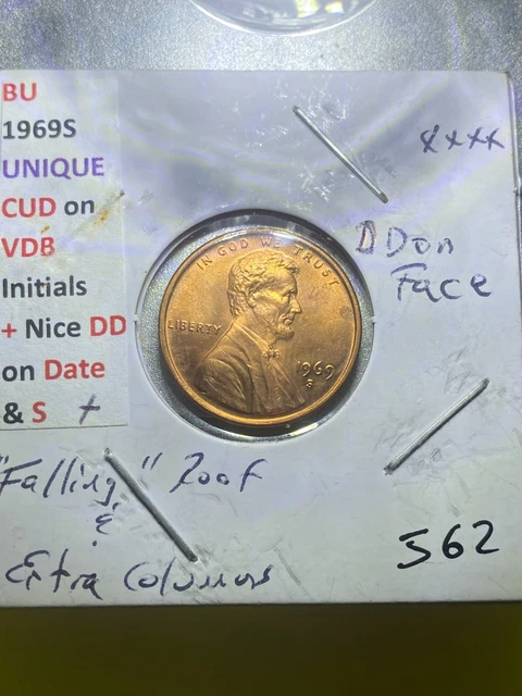 1969-S Lincoln Cent With GREAT Errors, these coins are in a BU condition #562