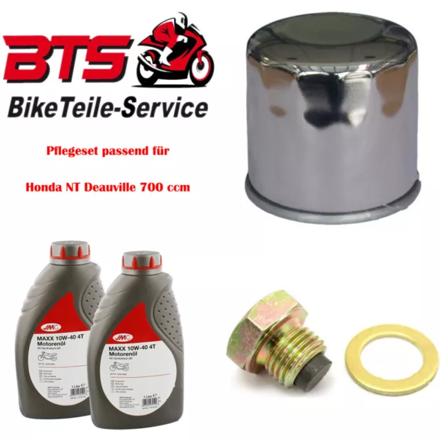 Pflegeset 2L Öl, Filter, Ablassschraube passend für Honda NT Deauville 700 cc 37