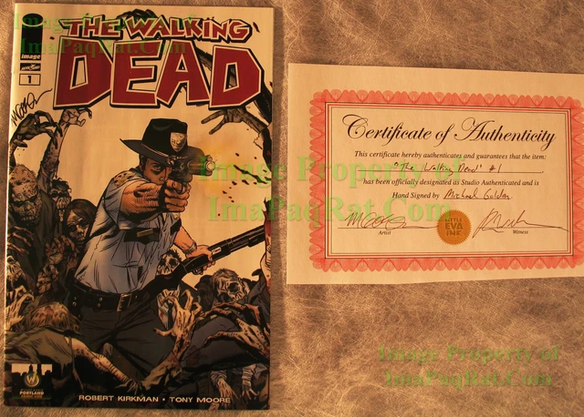 THE WALKING DEAD #1 2013 Portland Comic Con Variant Signed Michael Golden w COA