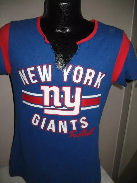 T-shirt logo NFL New York Giants Football NY Team tailles femme neuf avec étiquettes majestueux