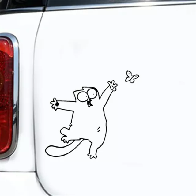 Cartoon Cat Car JDM Sticker Pad Laptop Window Wall Bumper Auto Truck Decal Vinyl