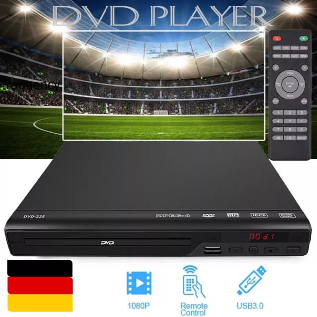 15W Haushalt Kinder DVD Player CD DVD 225 EVD Abspieler Gerät EU-Stecker USB 2