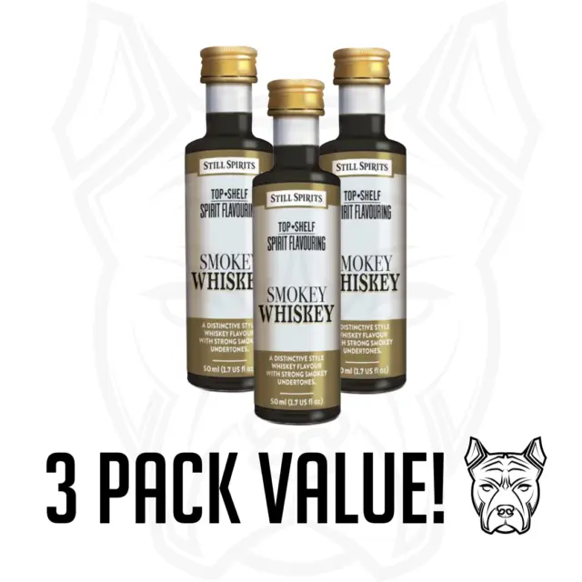 Still Spirits Top Shelf Smokey Whiskey Spirit Essence 3 Pack Value Free Shipping