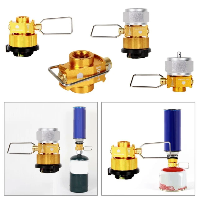 CAMPING GAS ADAPTER Stove Connection for Butane Canister to Screw Gas £