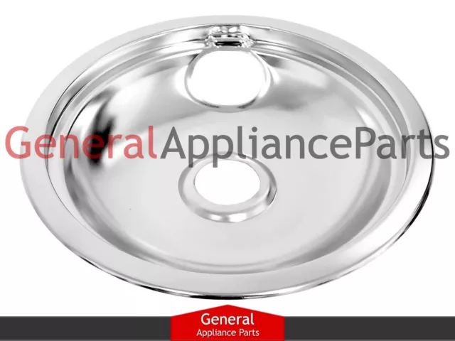 Whirlpool Stove Range Cooktop 8" Burner Chrome Drip Pan Bowl 4389592