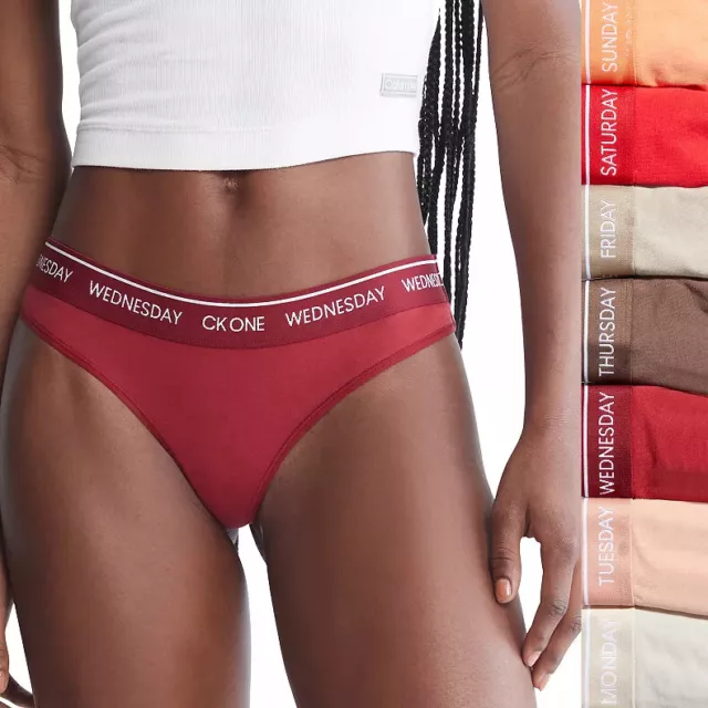 WOMEN 7- PACK Calvin Klein CK One Days Of The Week Thong Color Underwear  QF5937 $35.00 - PicClick