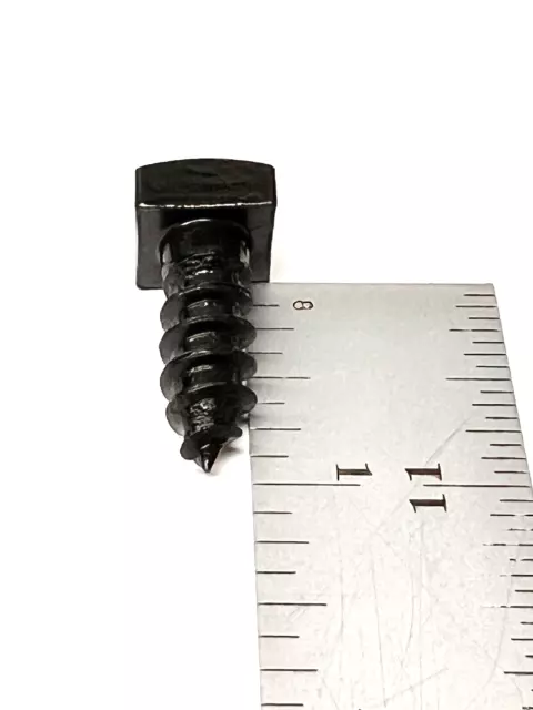 (100) 3/8 X 1 Square Head Lag Bolt BLACK Oxide Screw Rustic 3/8x1”  9/16 SQ HEAD