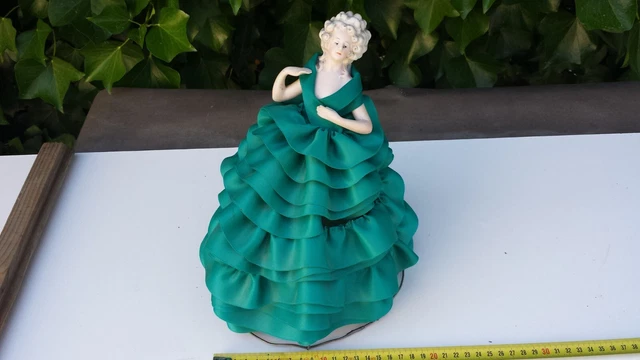HTYG 30cm Poupées Ancienne en Porcelaine-Miniatures Madame Victorienne dans Robe Support-Poupée