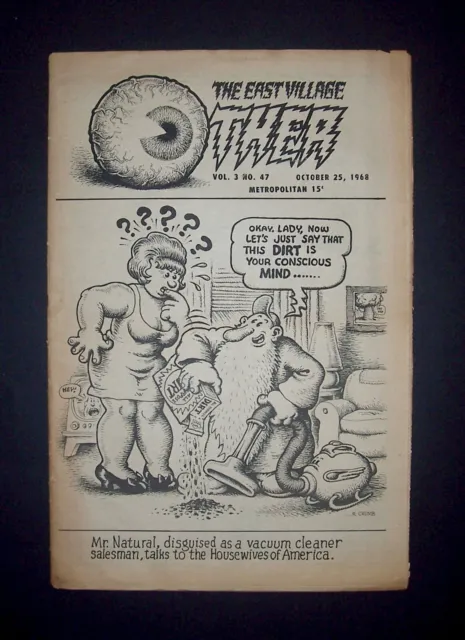 East Village Other Oct. 1968 Newspaper R. Crumb Timothy Leary Art Spiegelman LSD