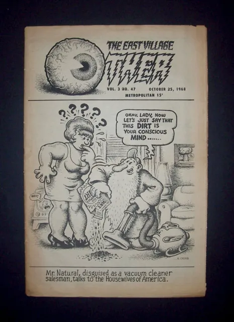 East Village Otro Octubre 1968 Periódico R. Crumb Timothy Leary Art Spiegelman LSD