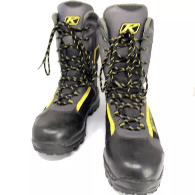 KLIM Adrenaline GTX Gore-Tex Insulated Snowmobile Boots Mens Boys Sz 7 M Black