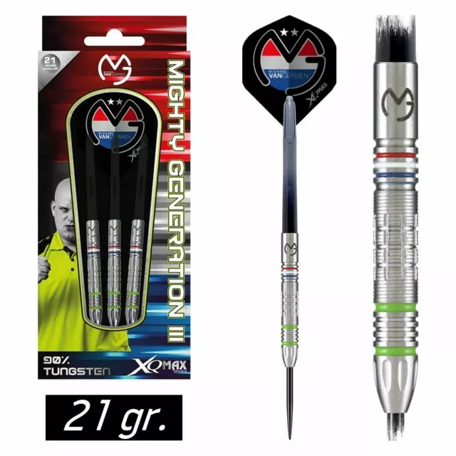 XQ-MAX Steel Dart Pfeile Darts Michael van Gerwen MvG Mighty Generation III 21 g