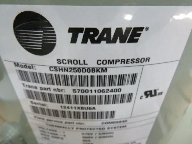 Trane 570011062400 Scroll Compressor 575V 3Ph 60Hz 38/175A ! NOP ! 5