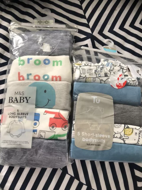 bnwt baby boys vests bodysuits bundle clothes 0-3 months upto 3 months
