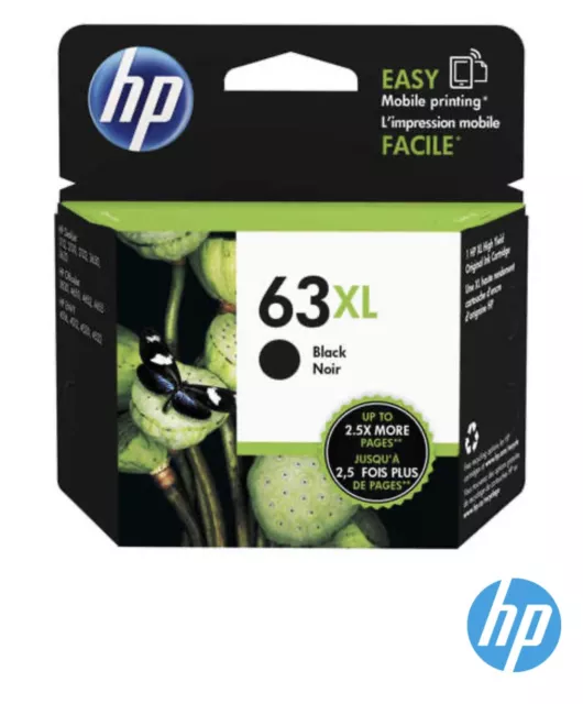 Genuine HP 63XL Black Ink Cartridge  Brand New Free Postage