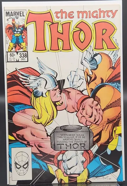 THOR #338 2nd Appearance and Origin of Beta Ray Bill Marvel Comics 1983