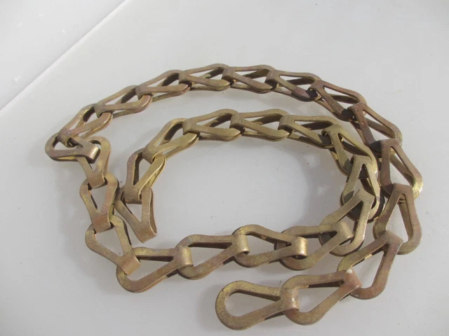 Victorian Brass Lighting Picture Chain Hanger Light Old Antique Vintage 32" 7