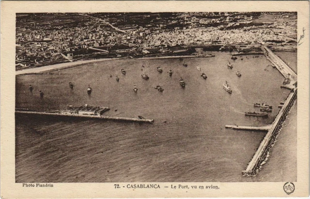 CPA AK MAROC CASABLANCA Le Port vu en avion Flandrin (37649)