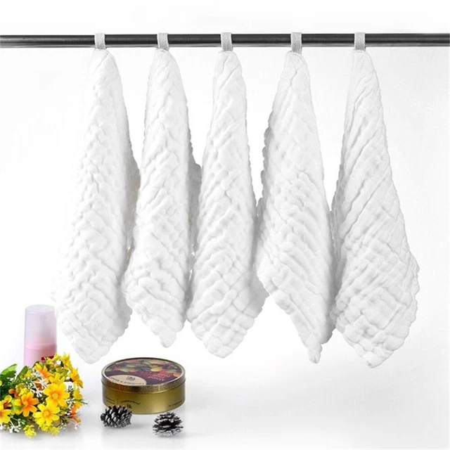 10 Pcs Natural Baby Towels Cotton Baby Washcloths Soft Newborn Baby Face Towels