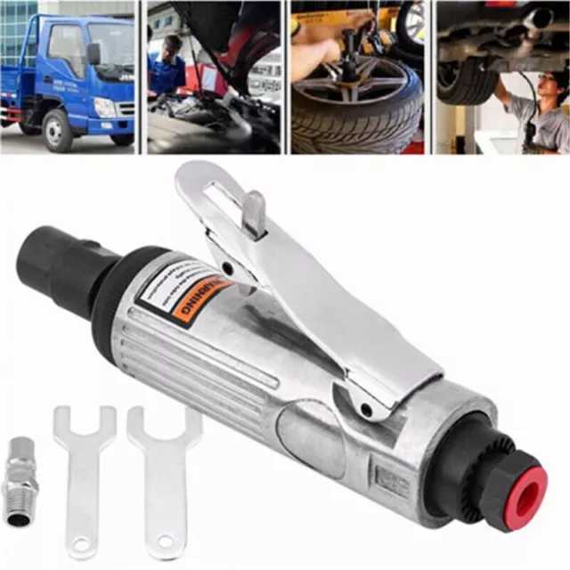 1/4 Inch Air Die Grinder Grinding Gas Polishing Machine Pneumatic Tools Kit New