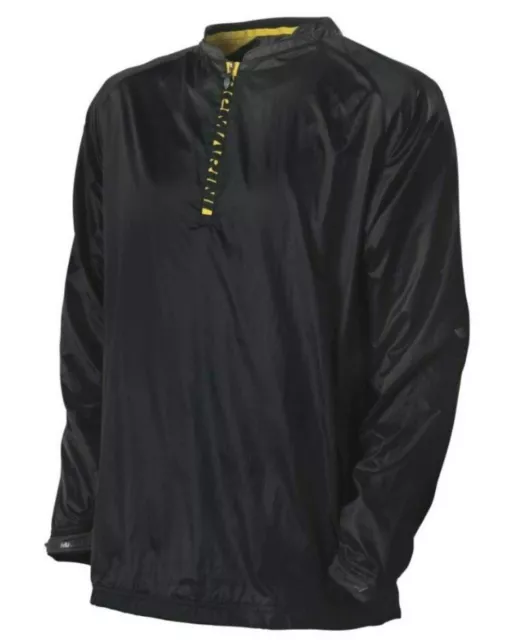 Demarini Men's Pyro Long Sleeve Batting Practice Jacket, Black, Large